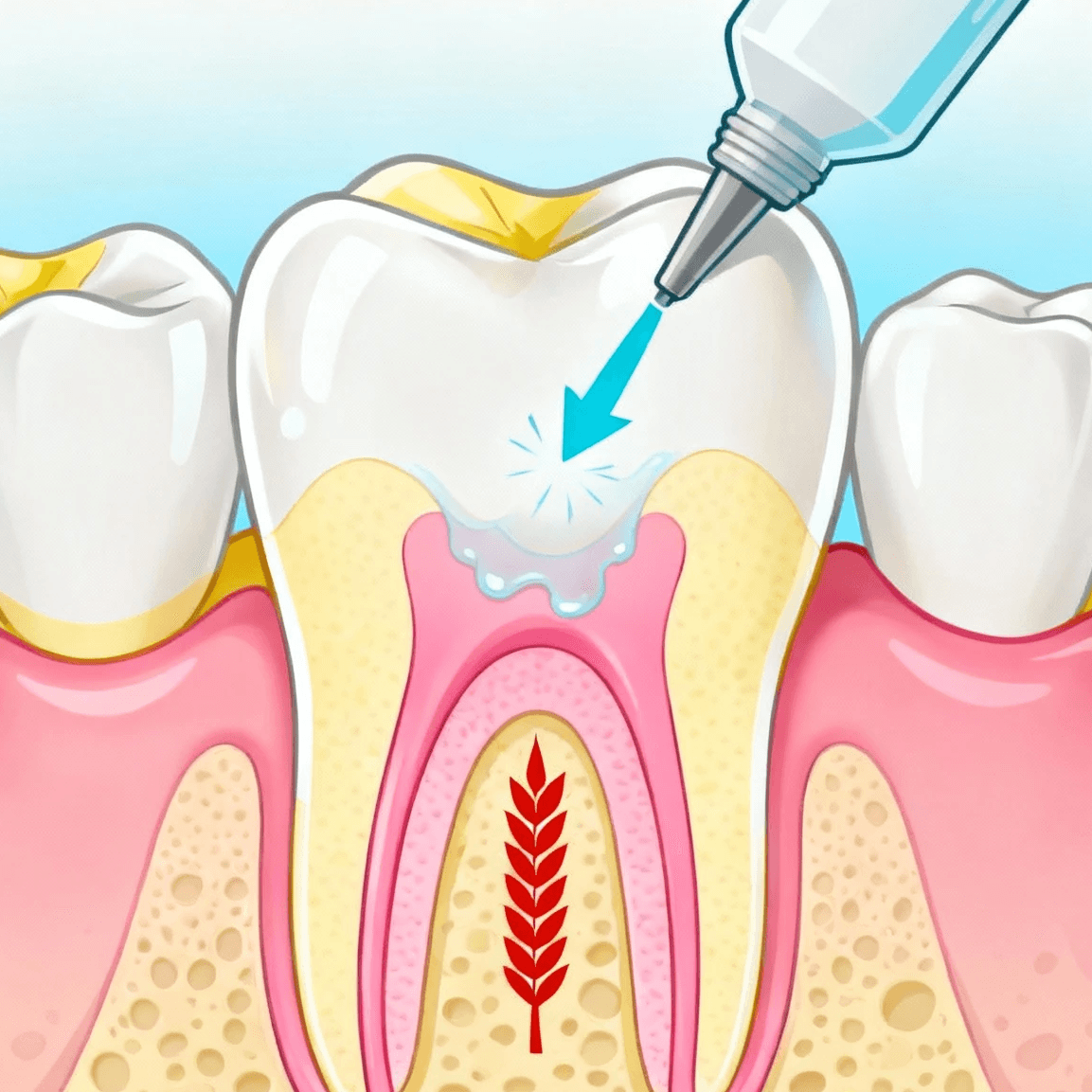 ホワイトニングで知覚過敏が起こるイメージ画像